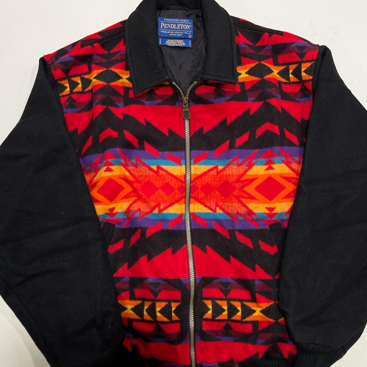 Vintage 2000's Y2K Pendleton woolen mills zip up... - Depop