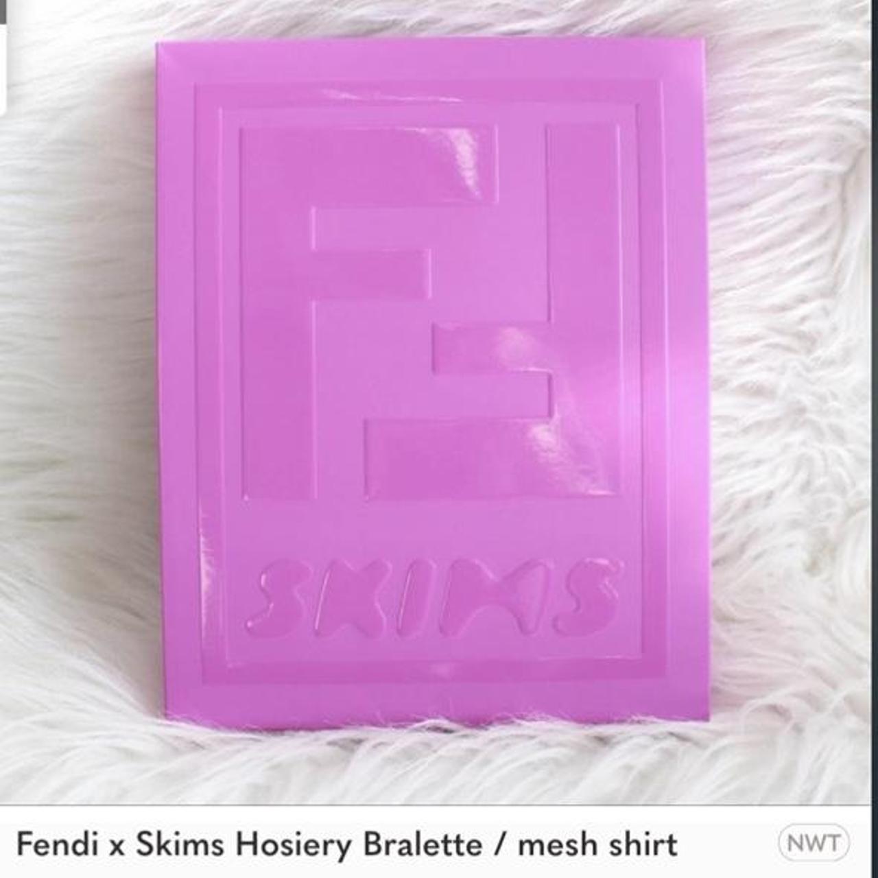 Fendi x Skims Hosiery Bra/ mesh shirt like new. - Depop