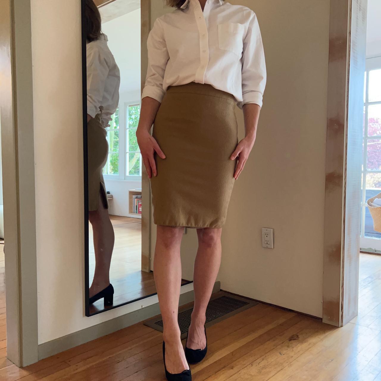 J crew 2025 tan skirt