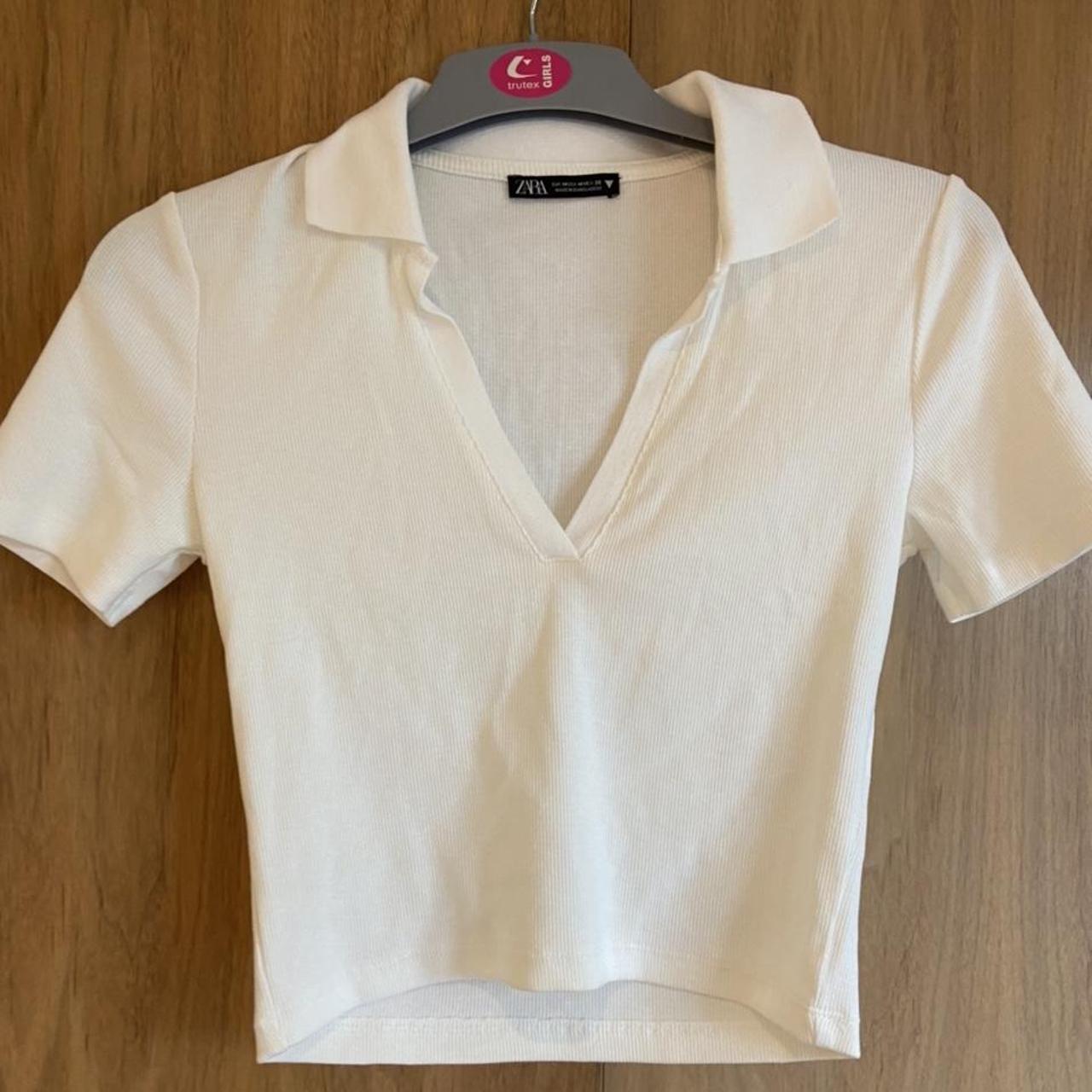Zara Women's White Croptop Depop