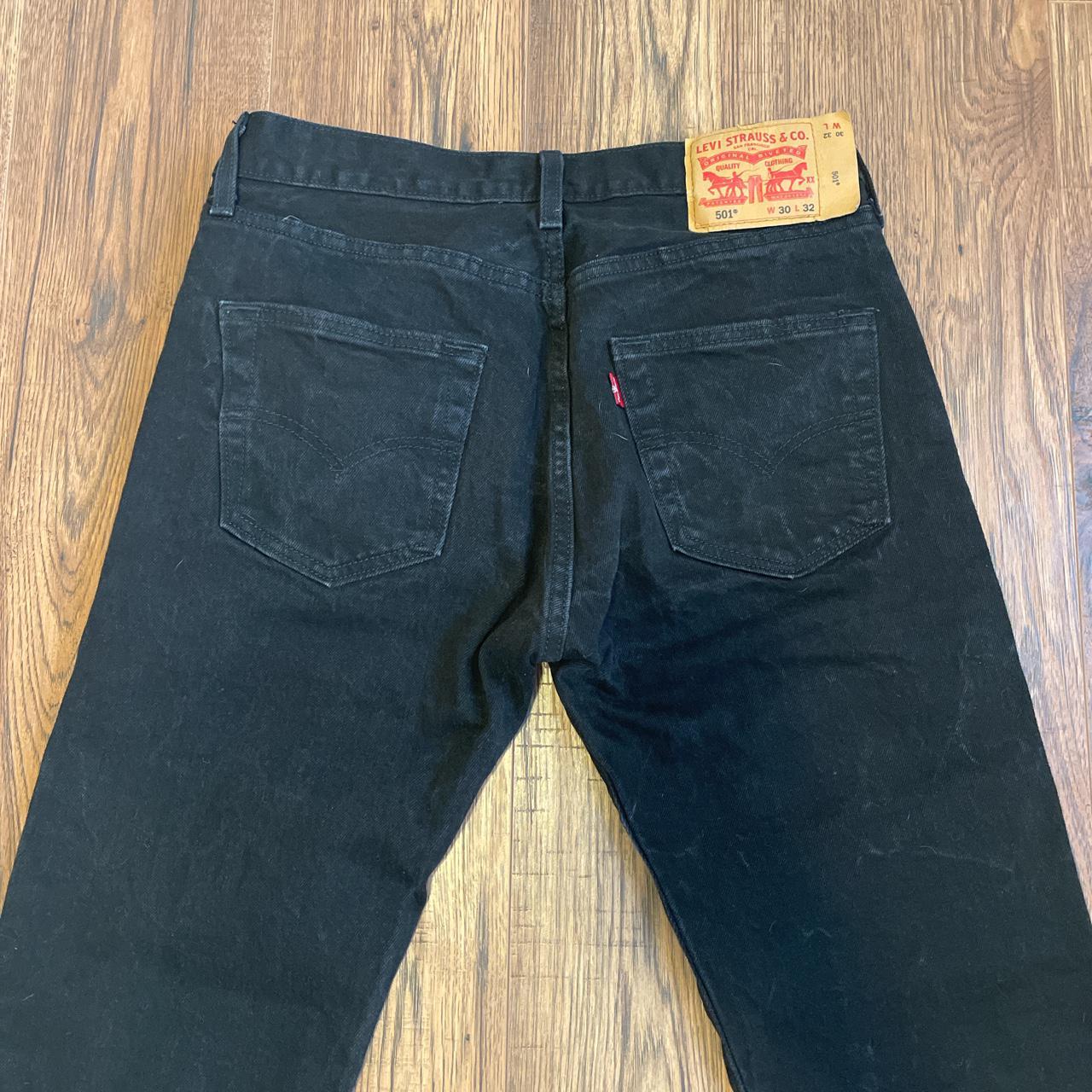 LEVI Mens 501 black jeans. W30 L32. In great... - Depop