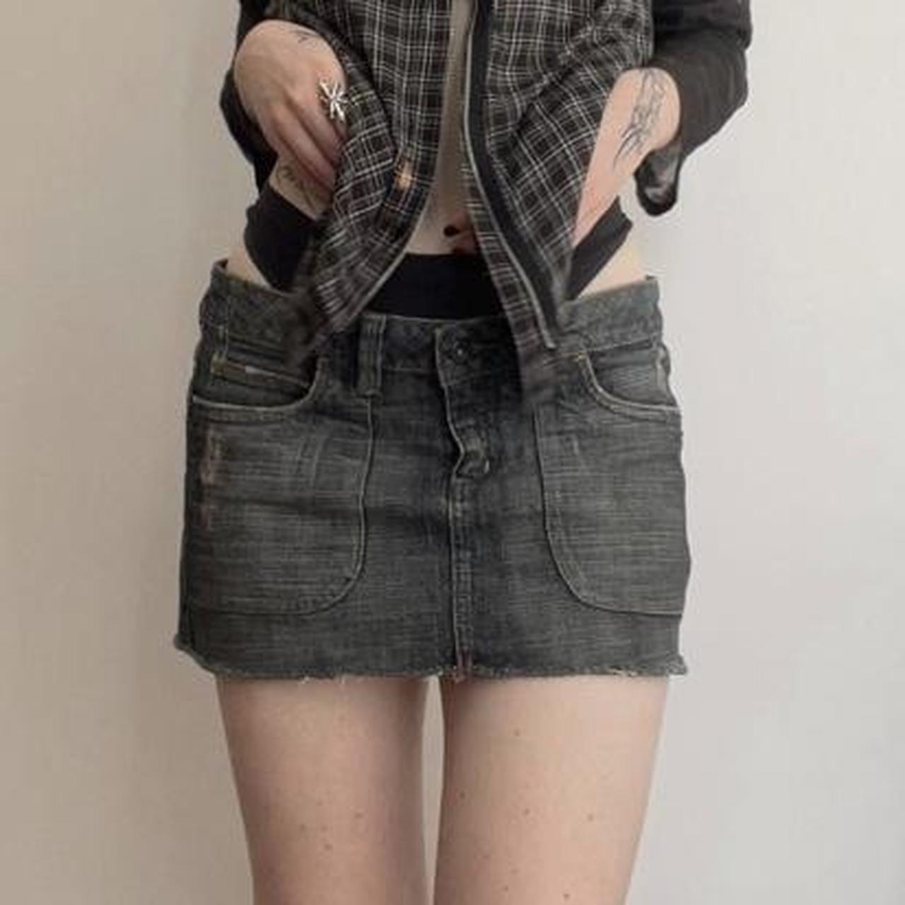 Yk2 Micro mini denim skirt Originally topshop #yk2... - Depop