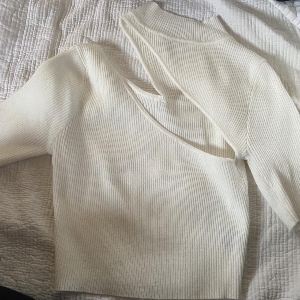 Charcoal clothing white top Size 8 Never... - Depop