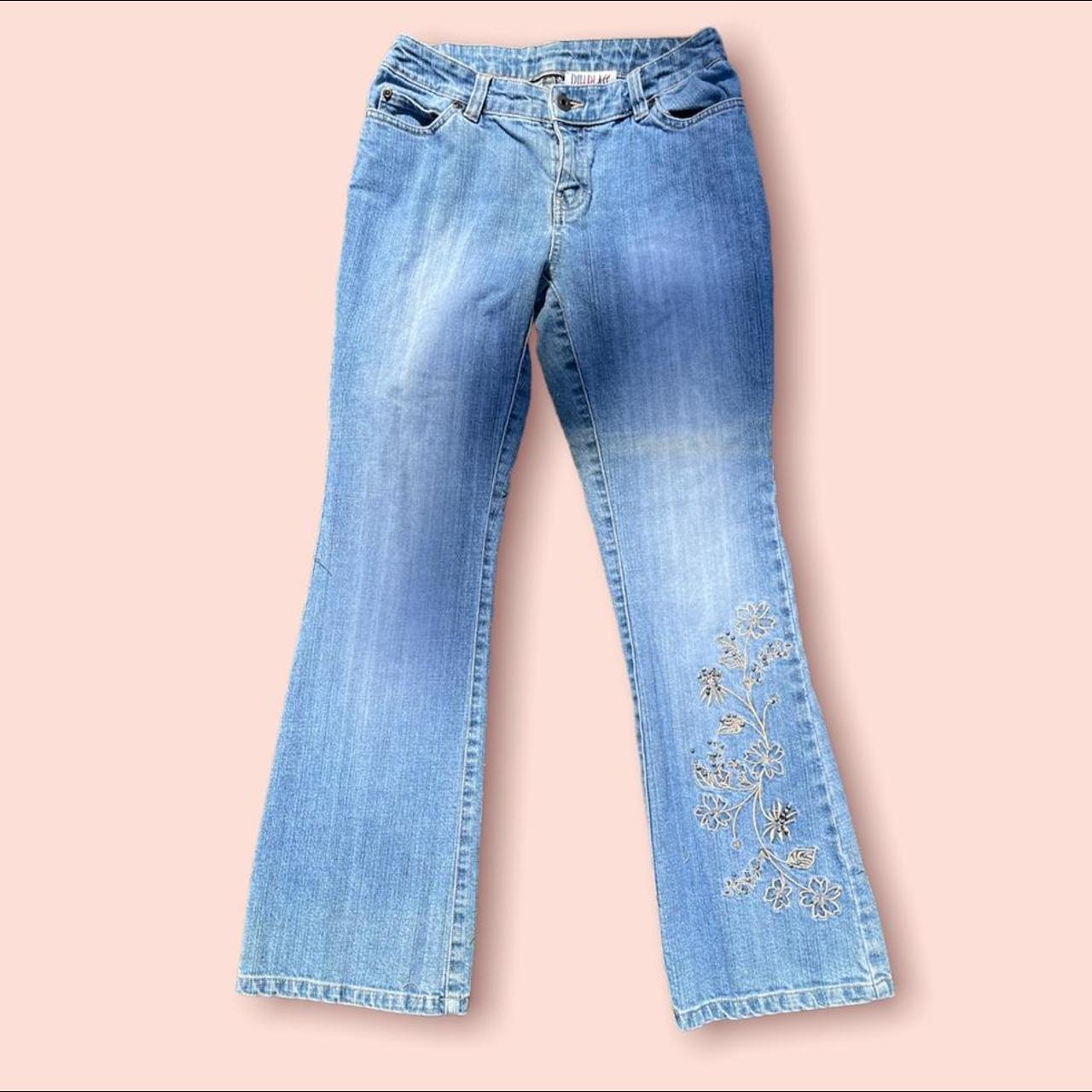 -Vintage Bill Blass bootcut jeans -Embellished and... - Depop