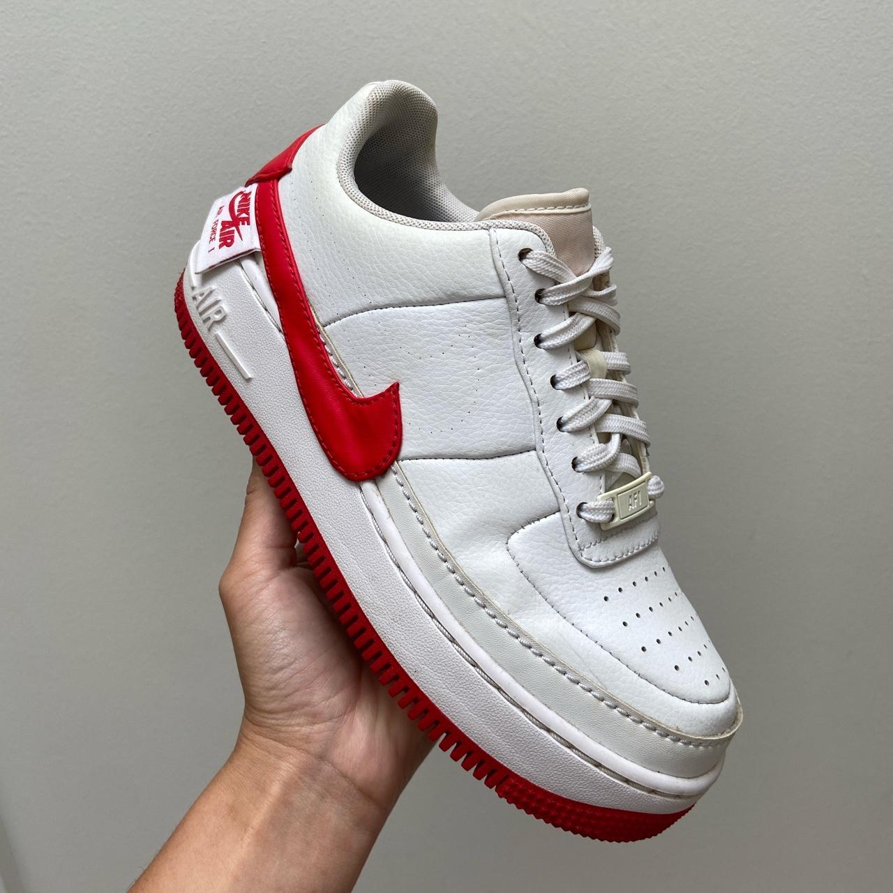 Air force 1 jester white university red best sale