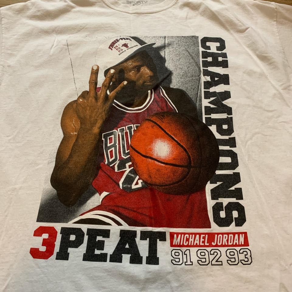 Michael jordan store three peat shirt