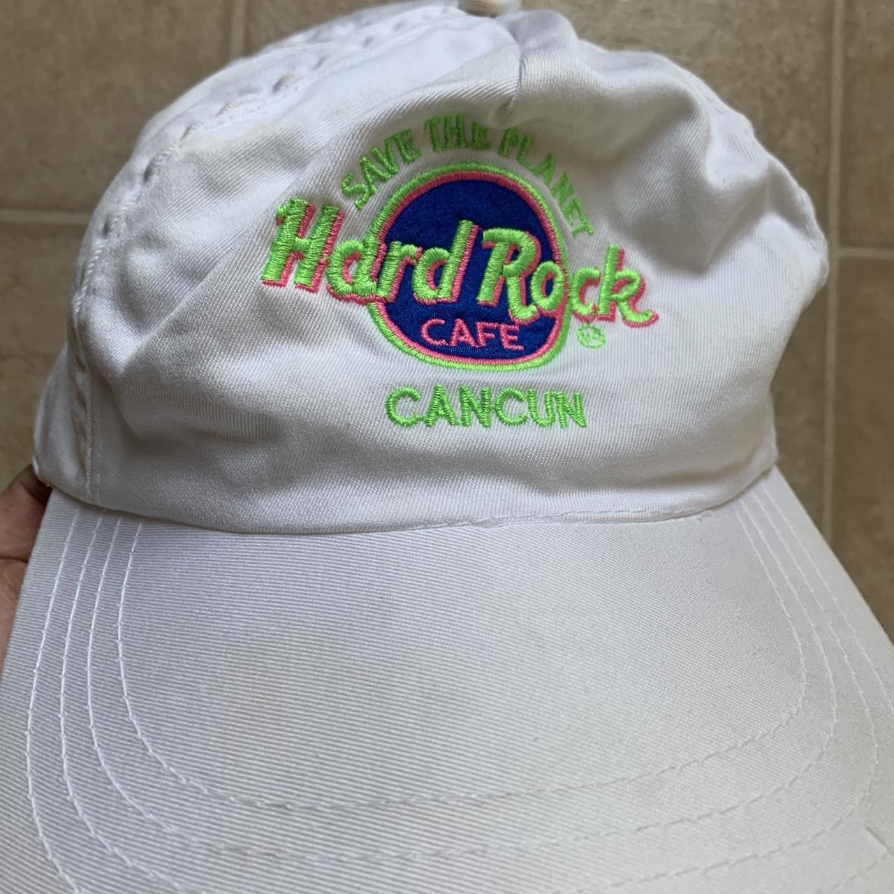 Hard Rock Cafe Men's White Hat Depop