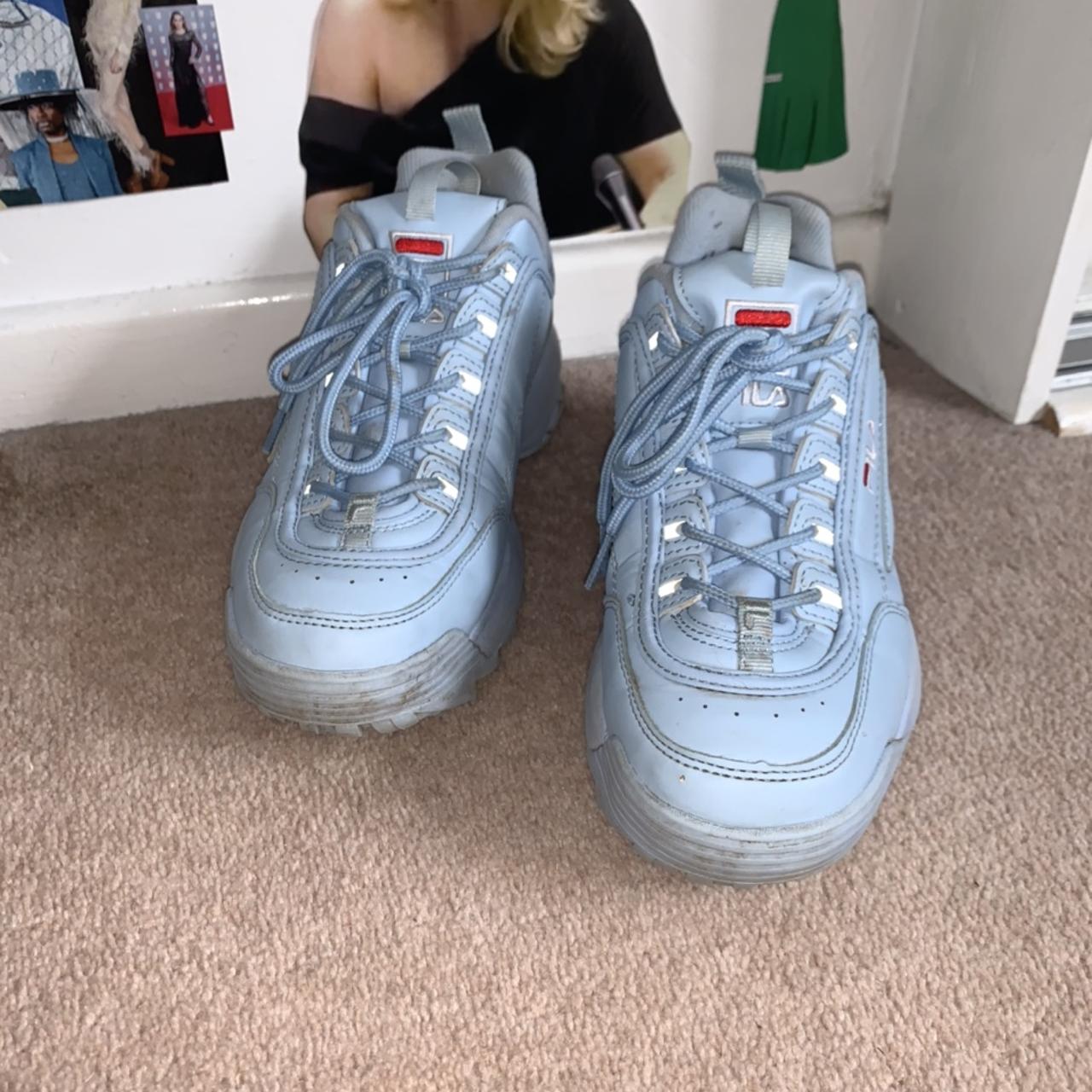 Light blue 2024 fila shoes