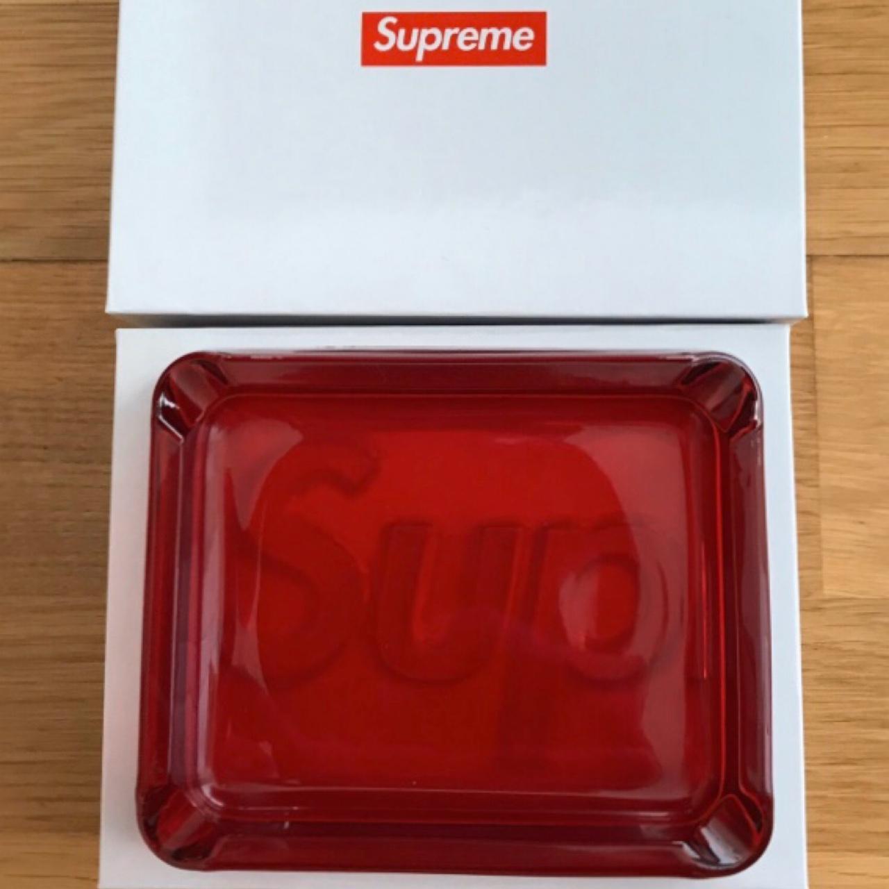 Supreme Red Debossed Glass Ashtray BRAND NEW... - Depop