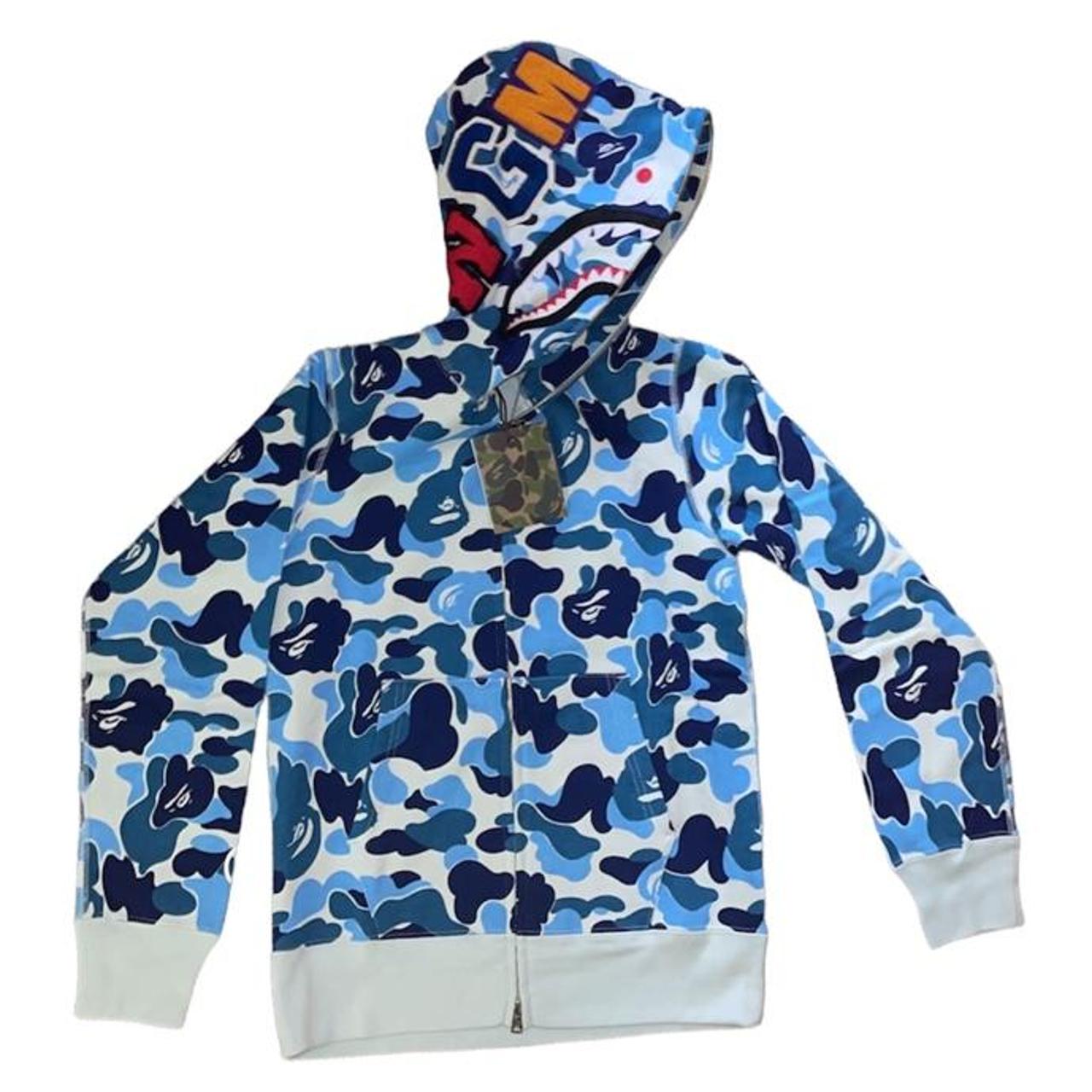 Bape abc blue deals camo hoodie