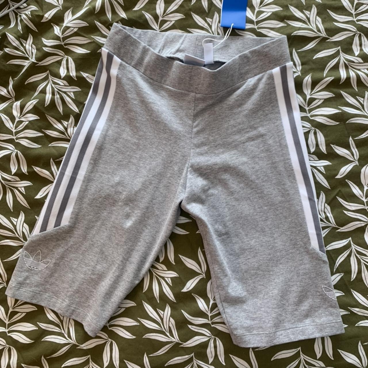 adidas grey legging shorts cycling shorts size 8