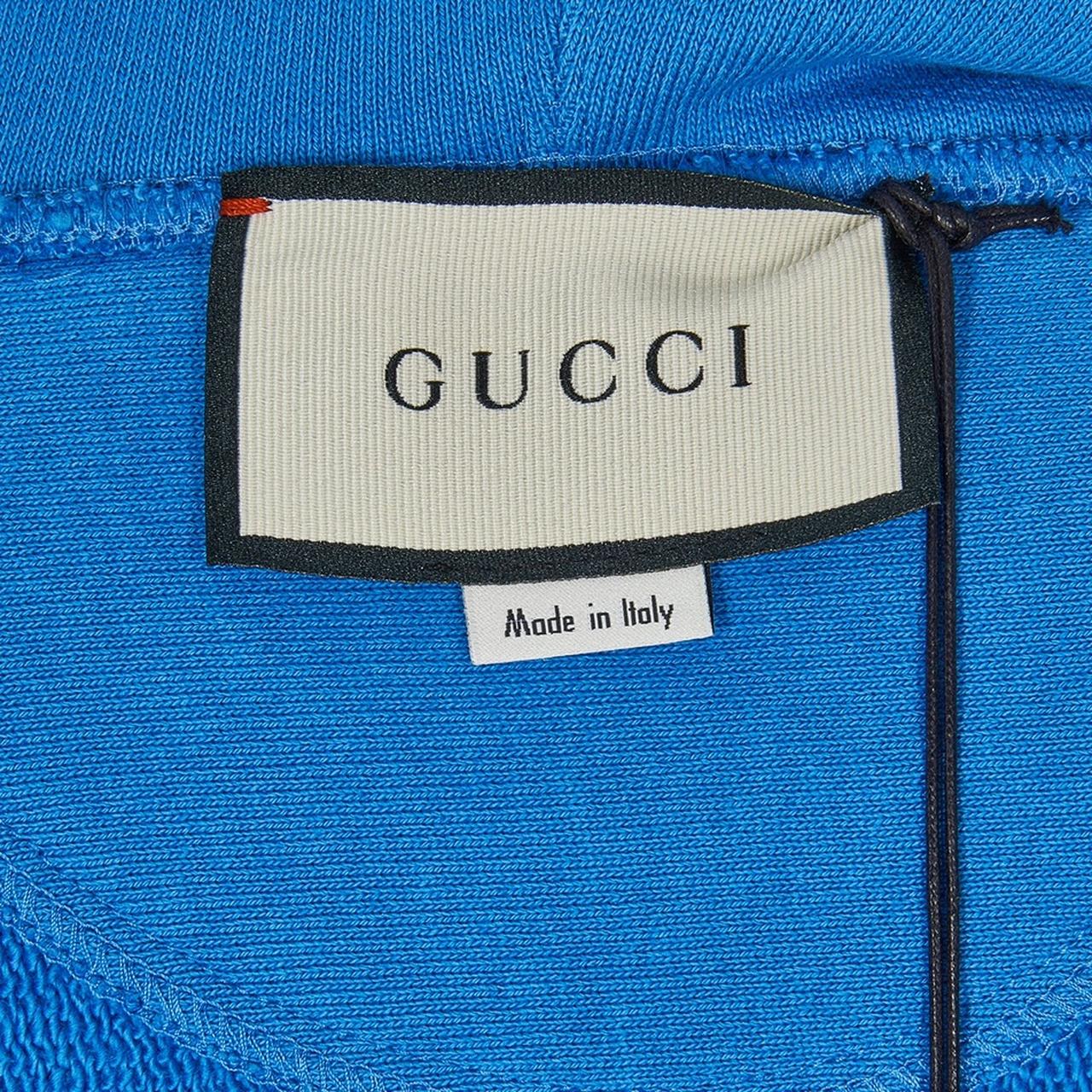 Light blue vintage Gucci hoodie fits like a... - Depop