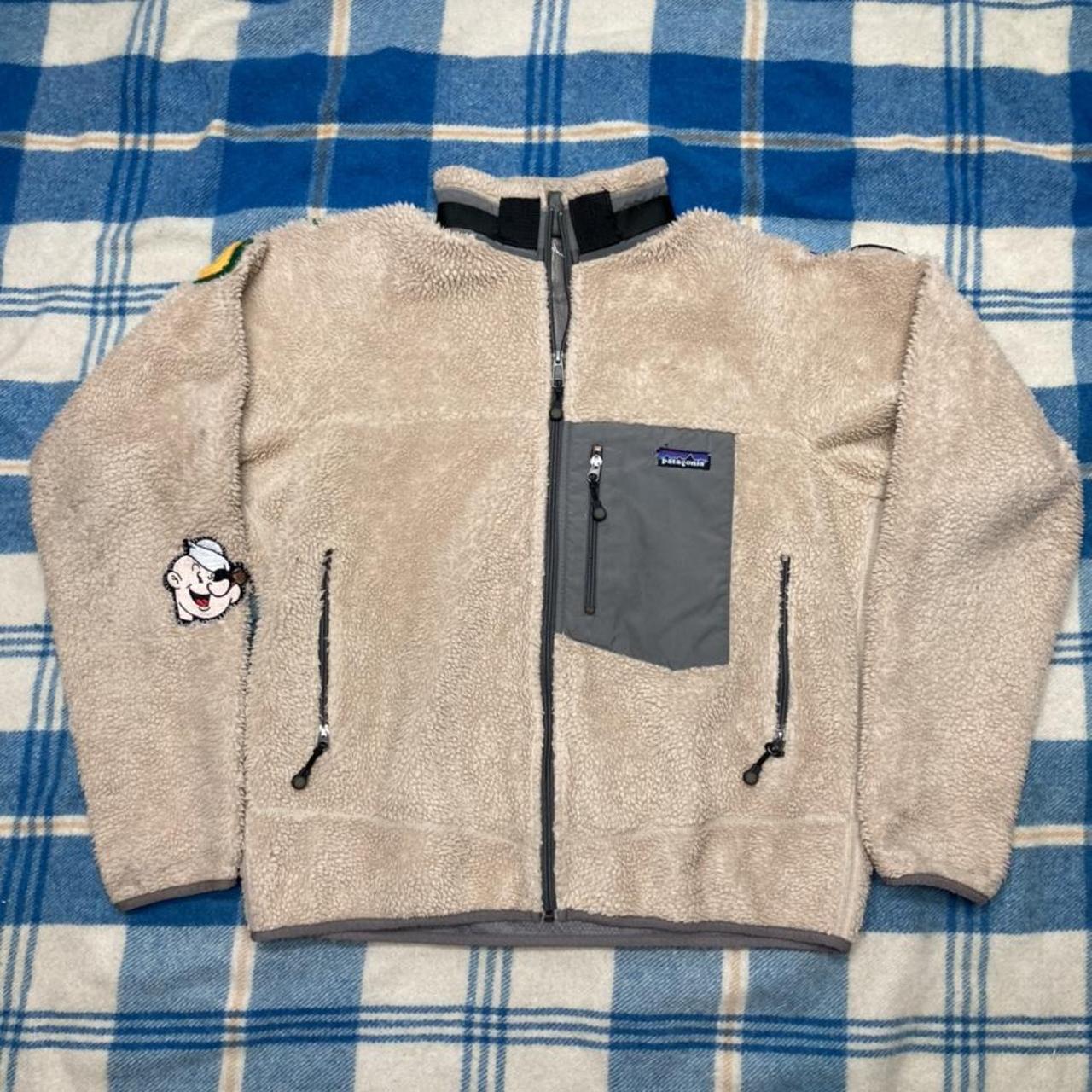 Vintage Patagonia retro x deep pile fleece oatmeal... - Depop