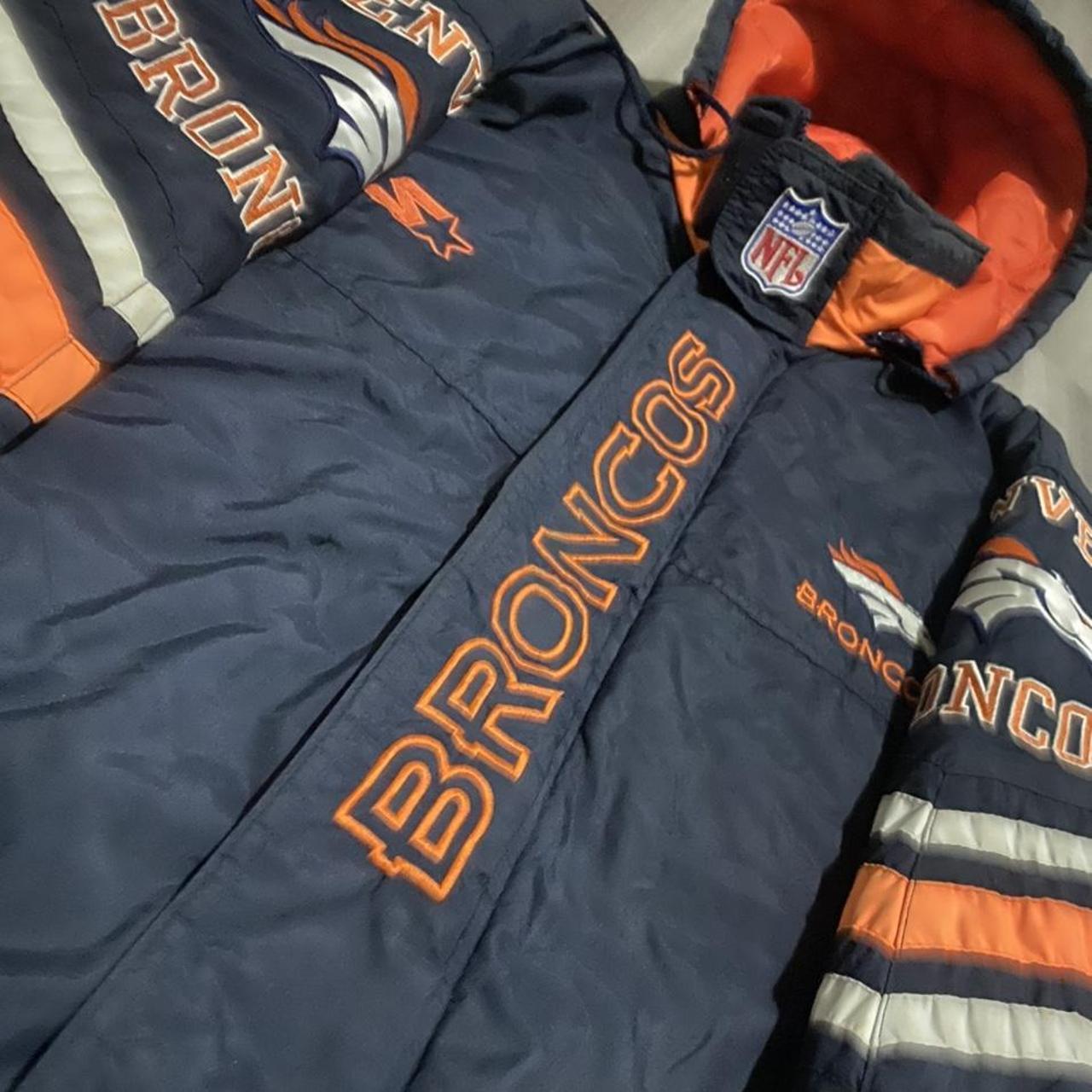 Vintage Denver Broncos Bomber Jacket Youth Small - Depop