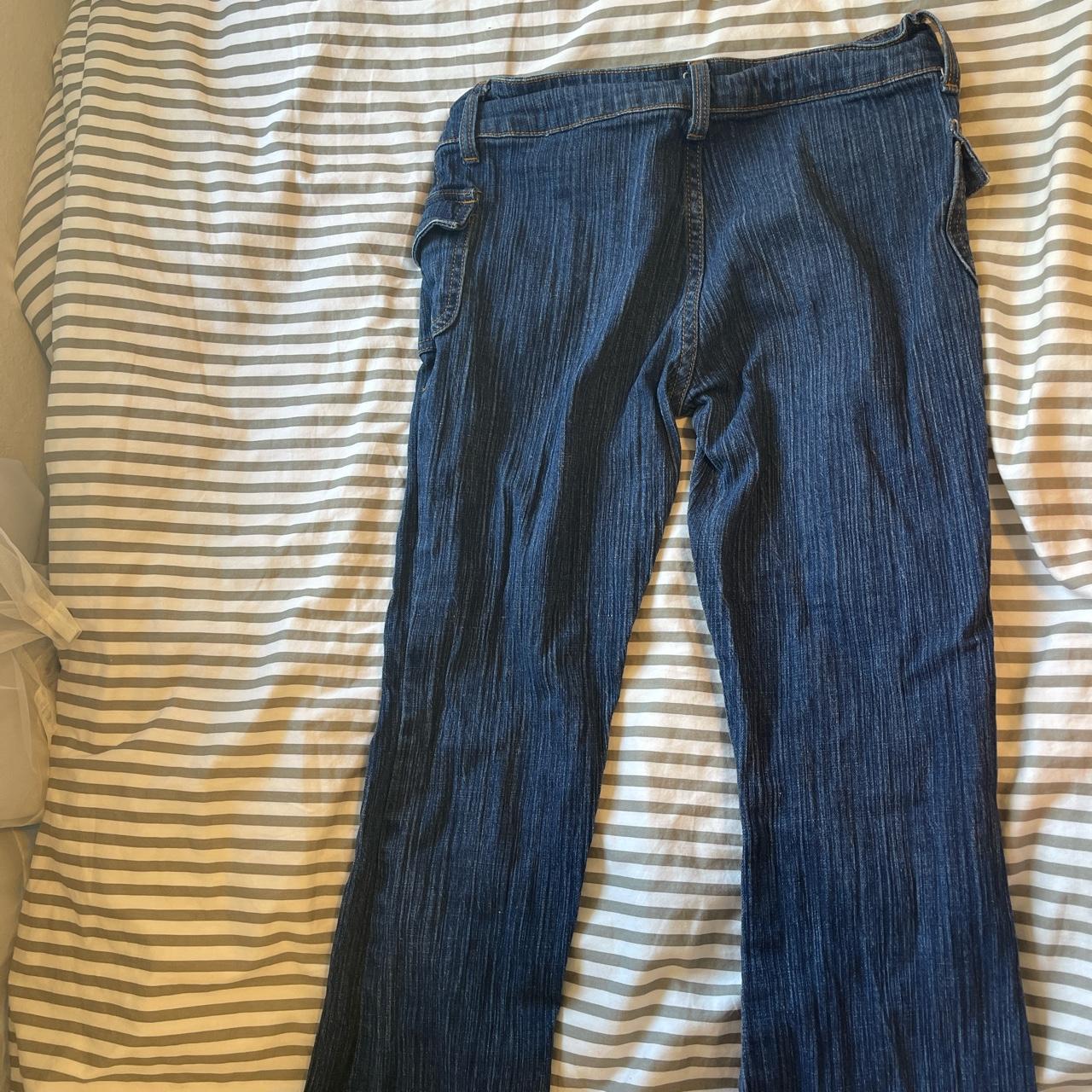 Brandy Melville agatha jeans With gold stitching... - Depop