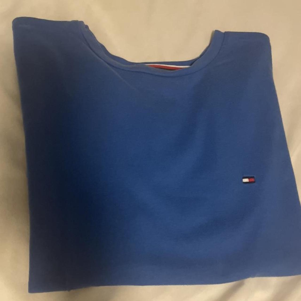 Tommy Hilfiger Men's Blue T-shirt | Depop