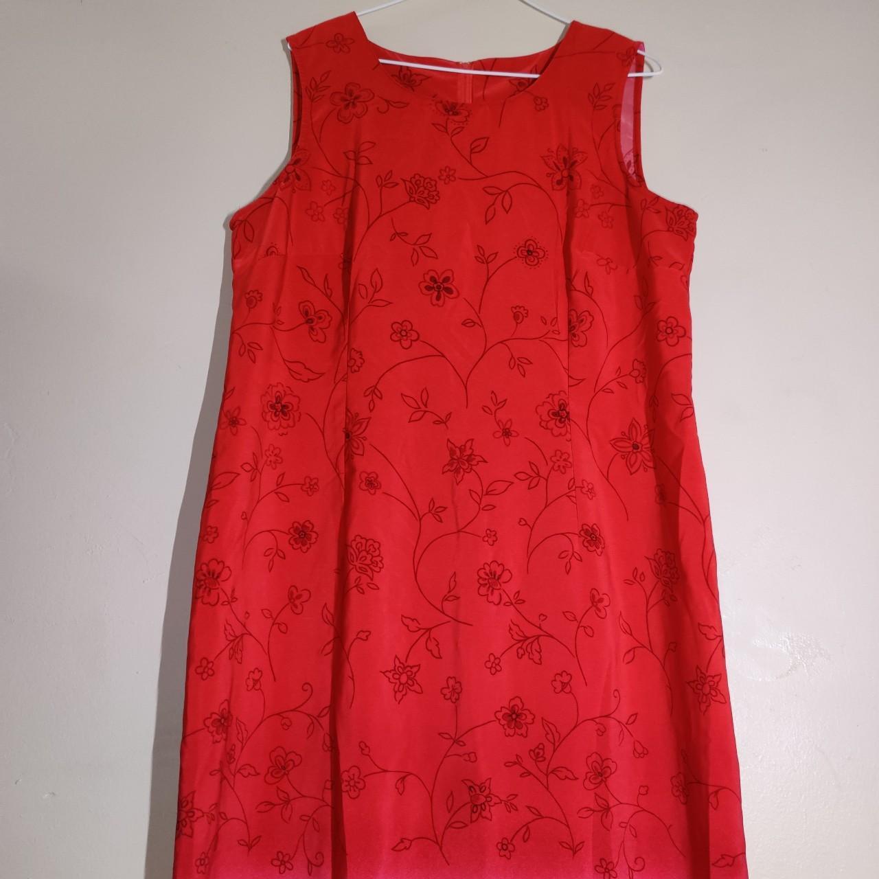 Women's Red and Pink Dress (2)