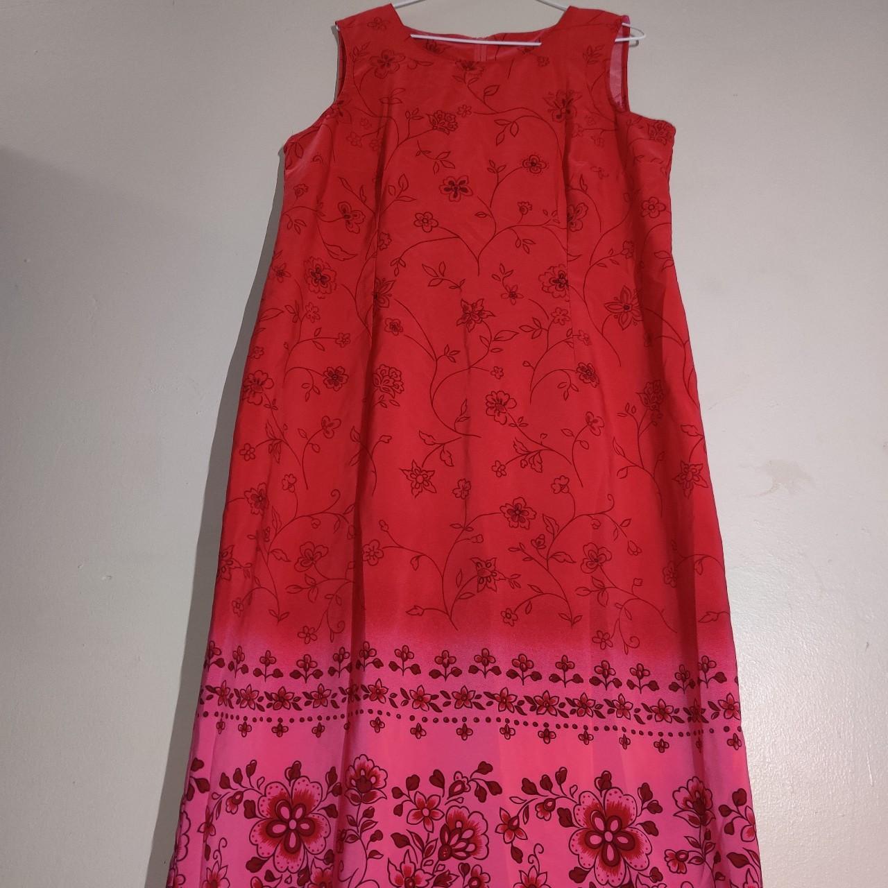 Women's Red and Pink Dress (3)