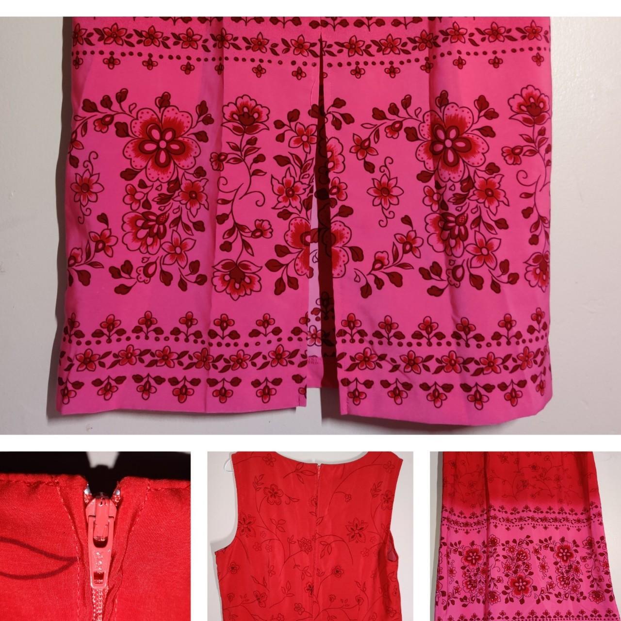 Women's Red and Pink Dress (4)