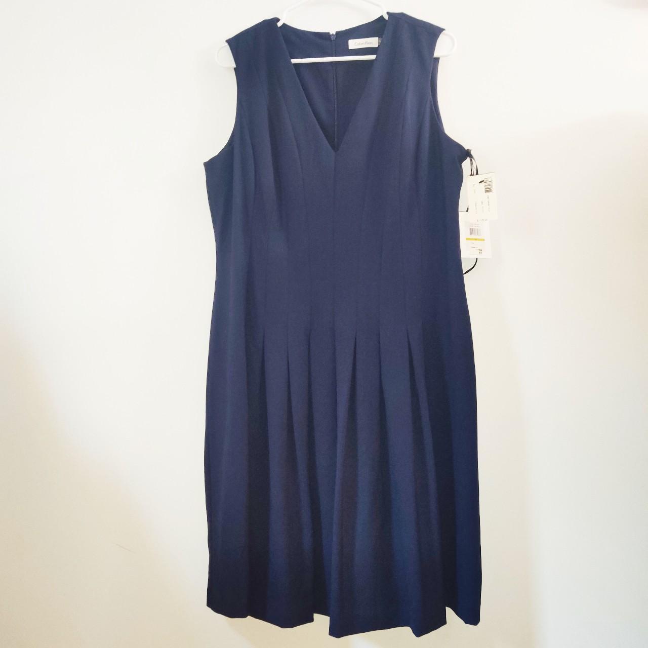 Calvin Klein Women's Navy Dress | Depop