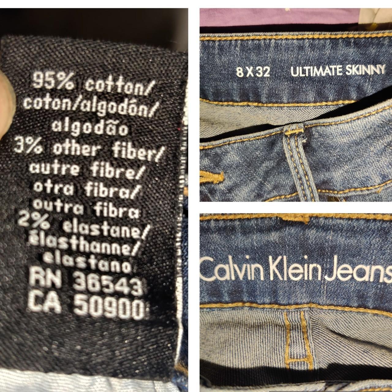 Calvin Klein Jeans Women's Blue and Navy Jeans | Depop