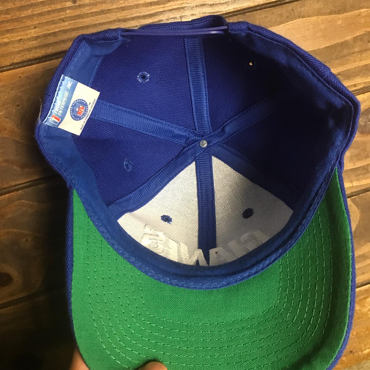 Vintage New York Giants leather snapback 90s Good - Depop