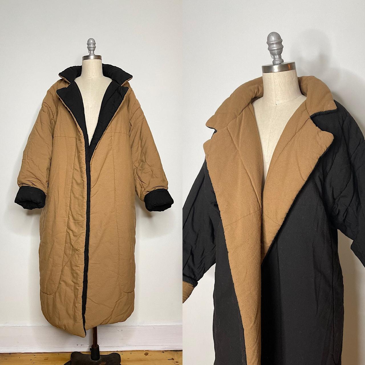 Vintage 1980s 80s Norma Kamali Sleeping Bag Coat... - Depop