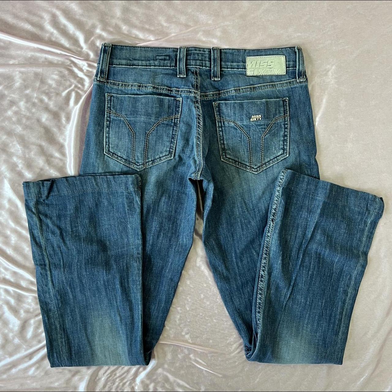 Miss Sixty Bootcut Low Rise Distressed Jeans Depop