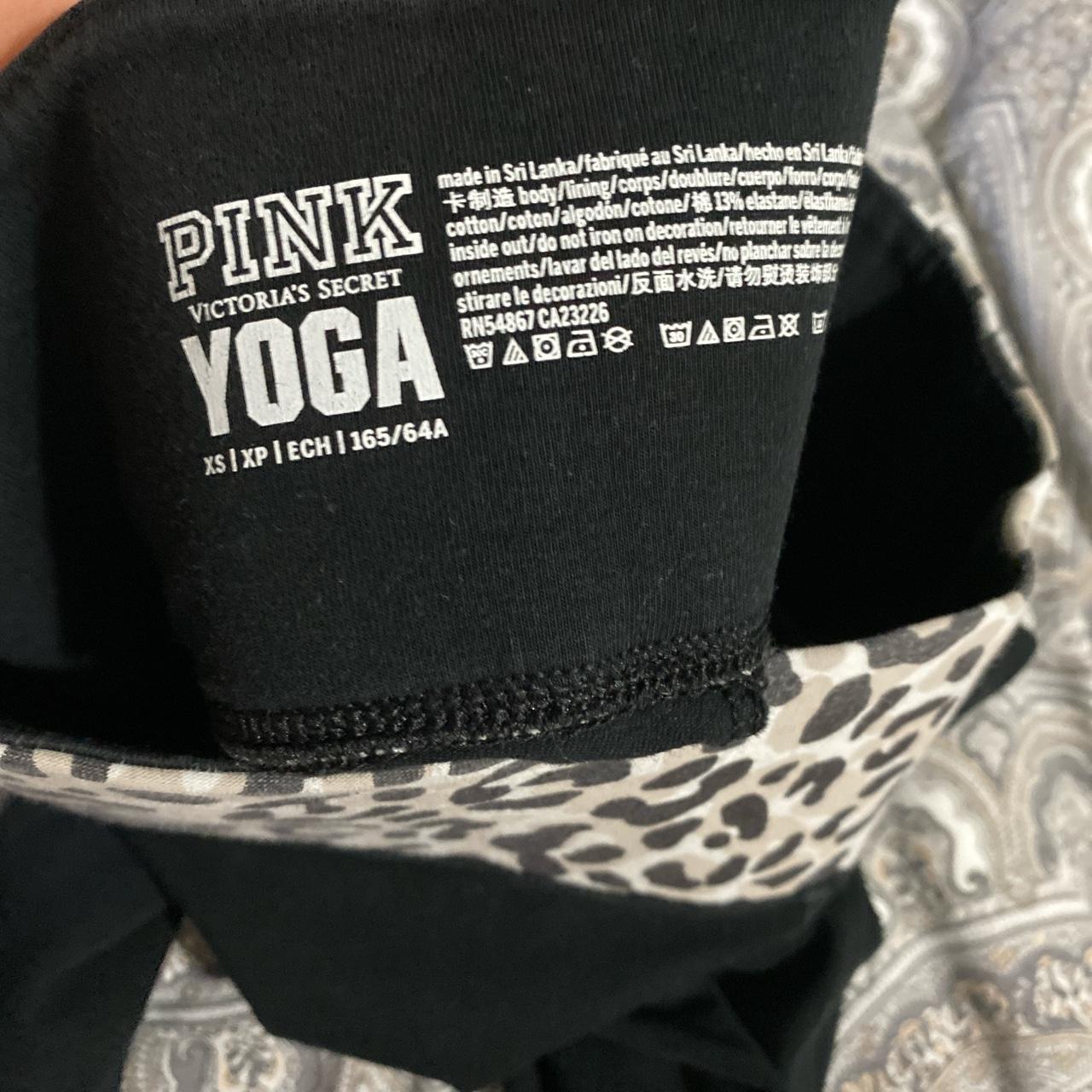 Victoria secret pink black leggings in a size xs... - Depop