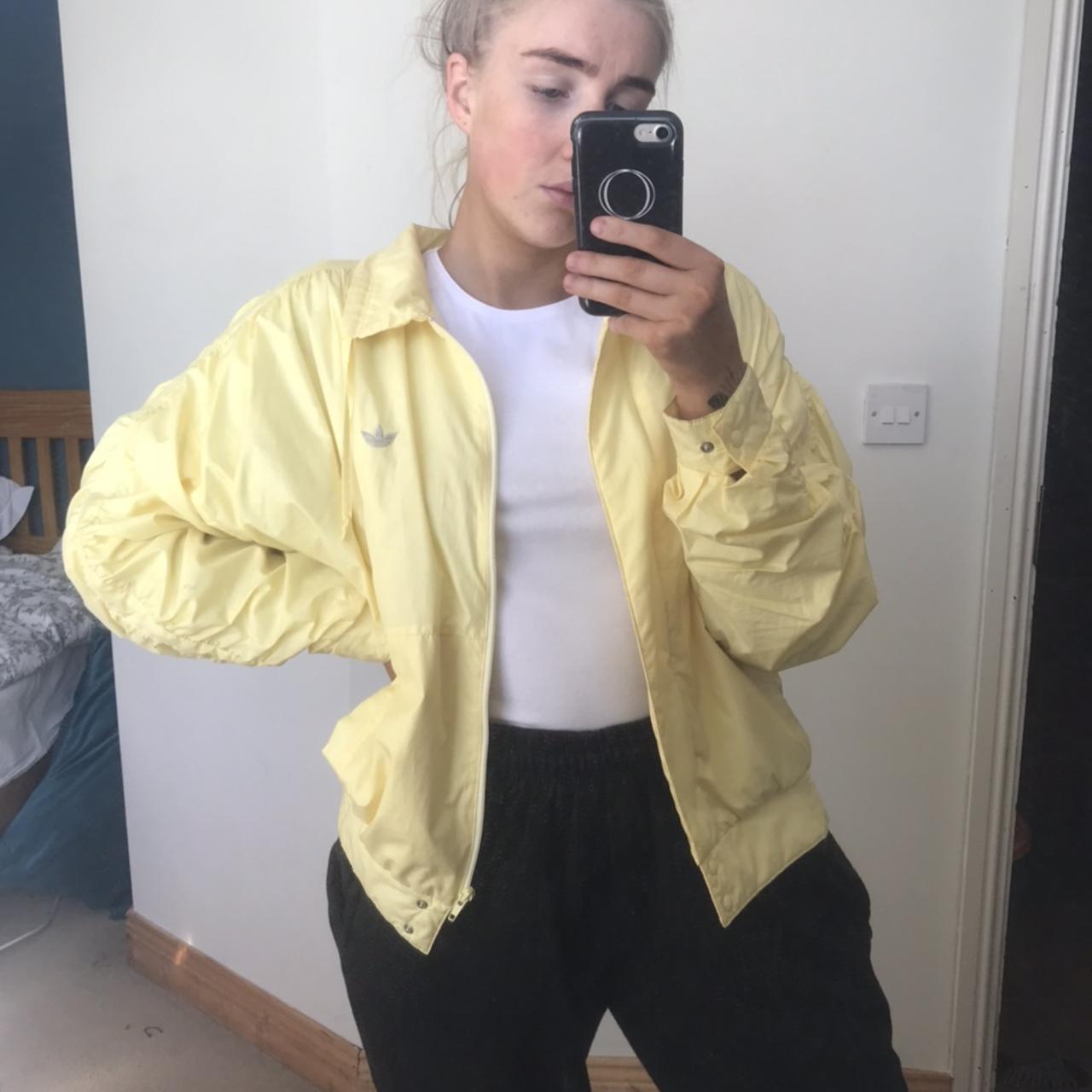 Yellow adidas best sale bomber jacket