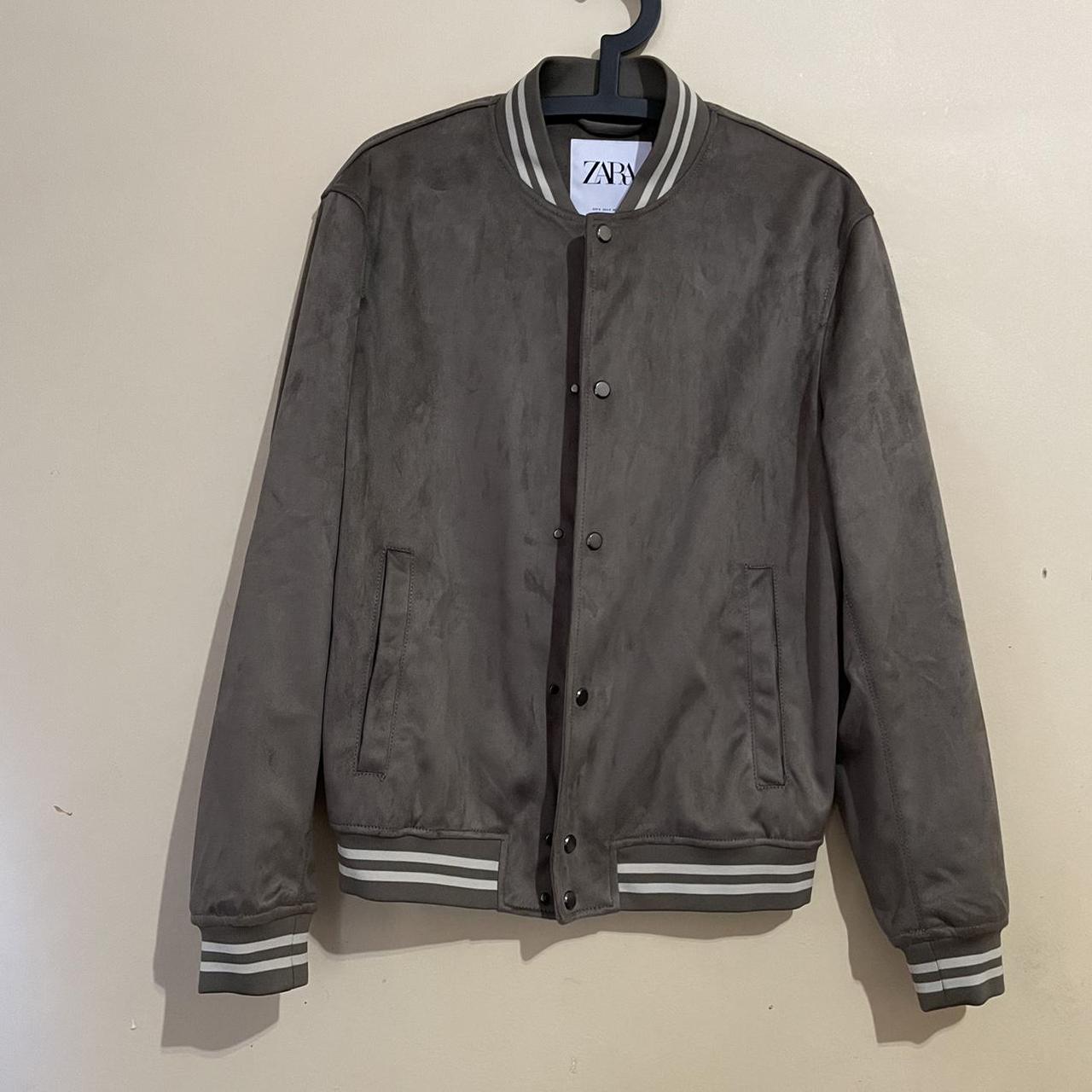 Faux suede 2025 bomber jacket zara