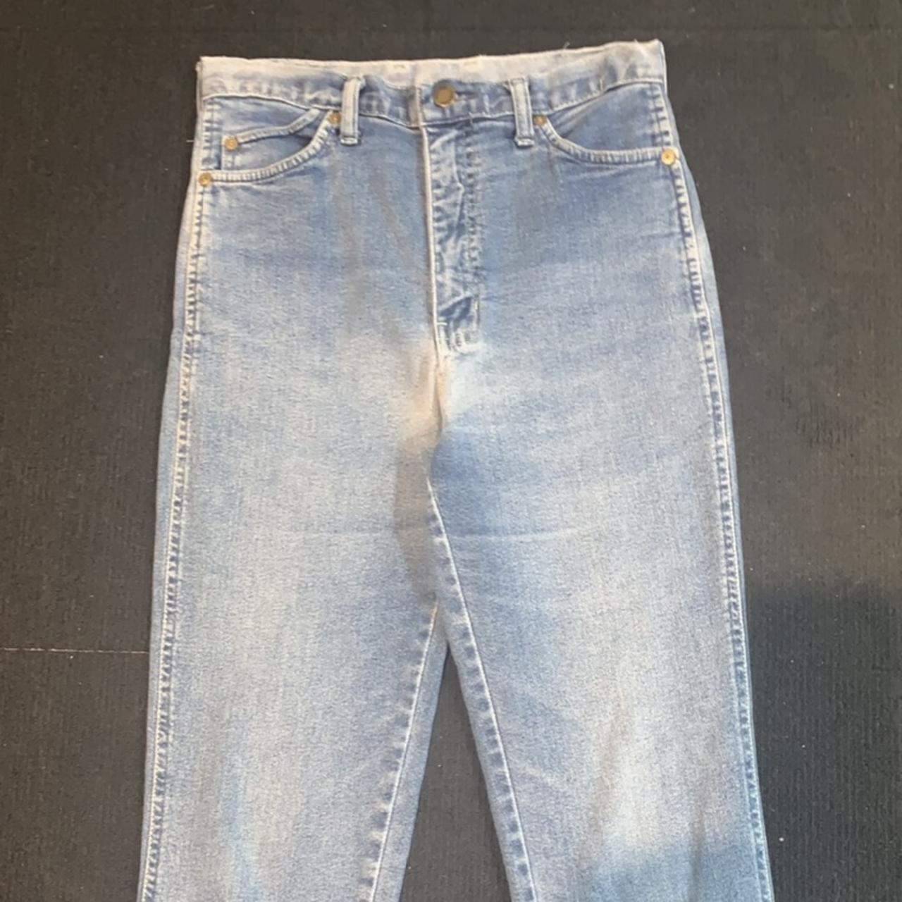 Original 80’s vintage Faberge stretch skinny high... - Depop