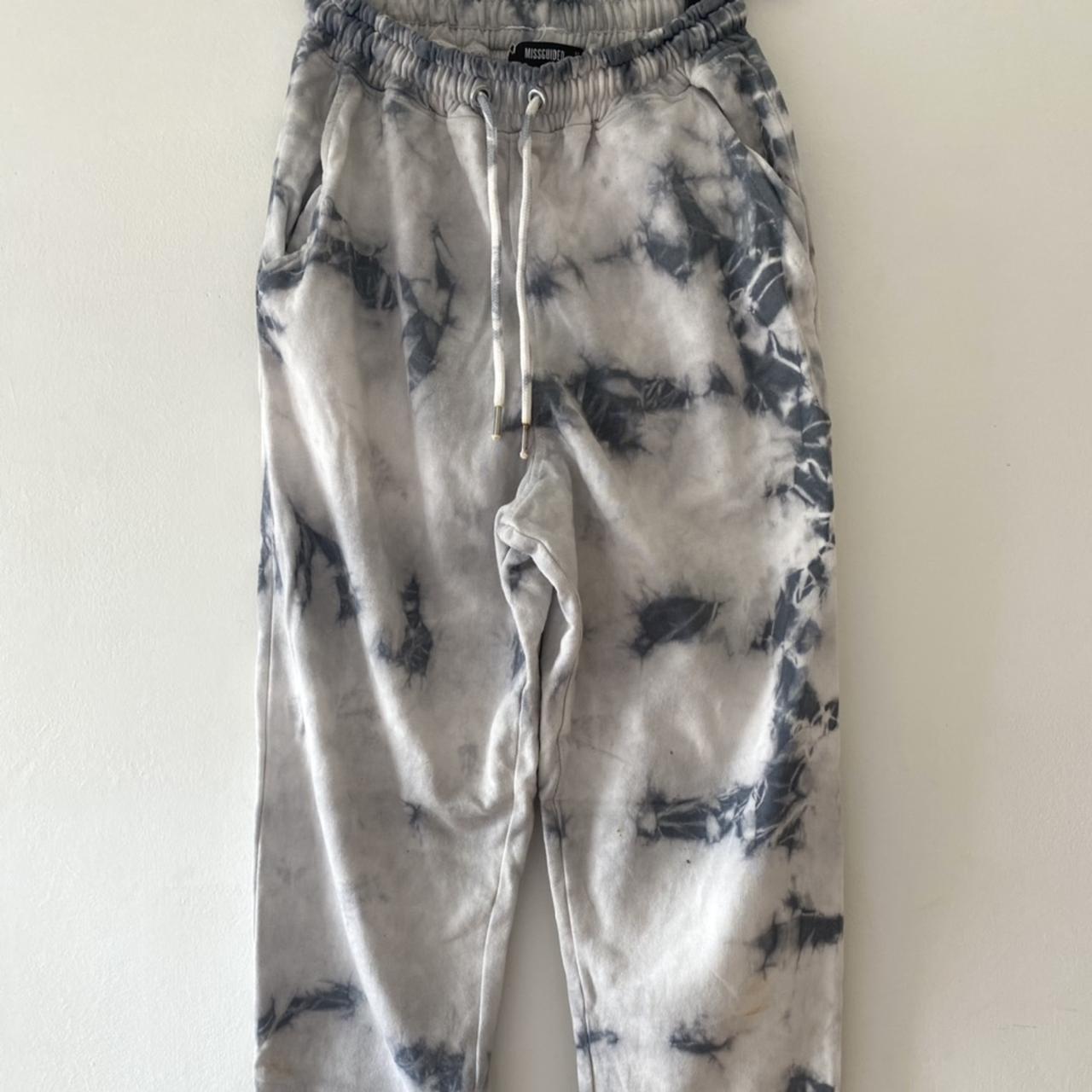 MISSGUIDED TIE DYE JOGGERS, Love just never wear Size