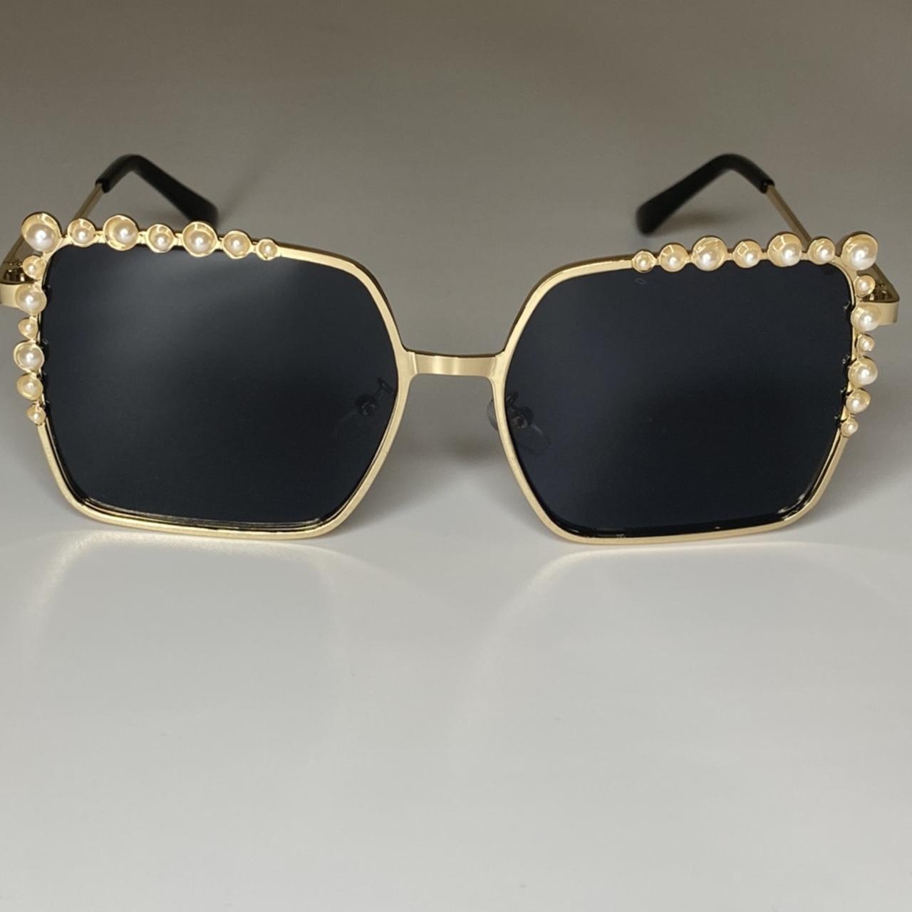 rhinestone trim sunglasses