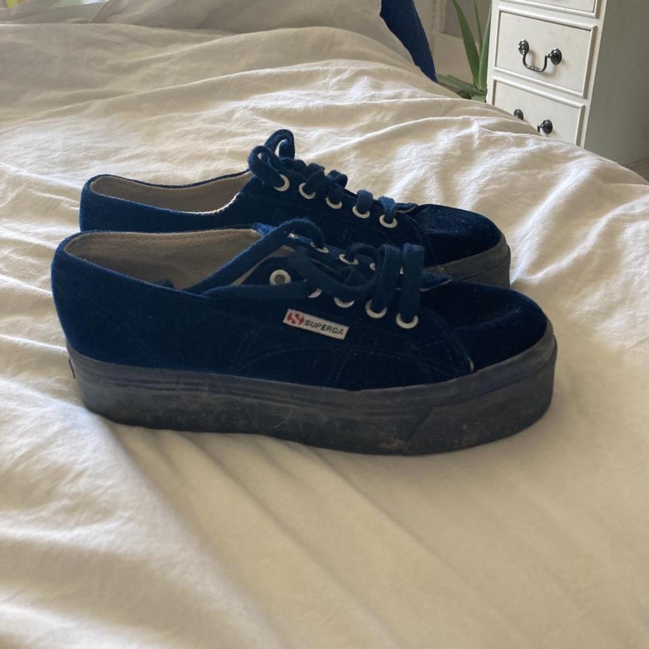 Superga 2024 blu velvet