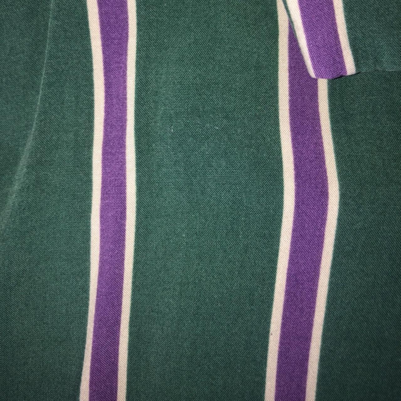 Men’s green and purple vintage button up Size:... - Depop