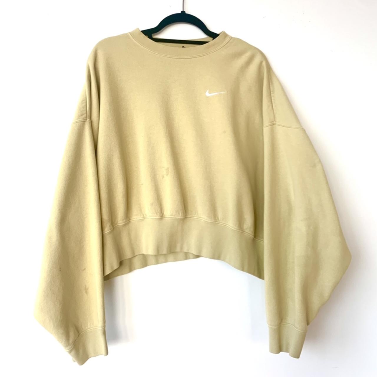 pastel yellow nike crewneck