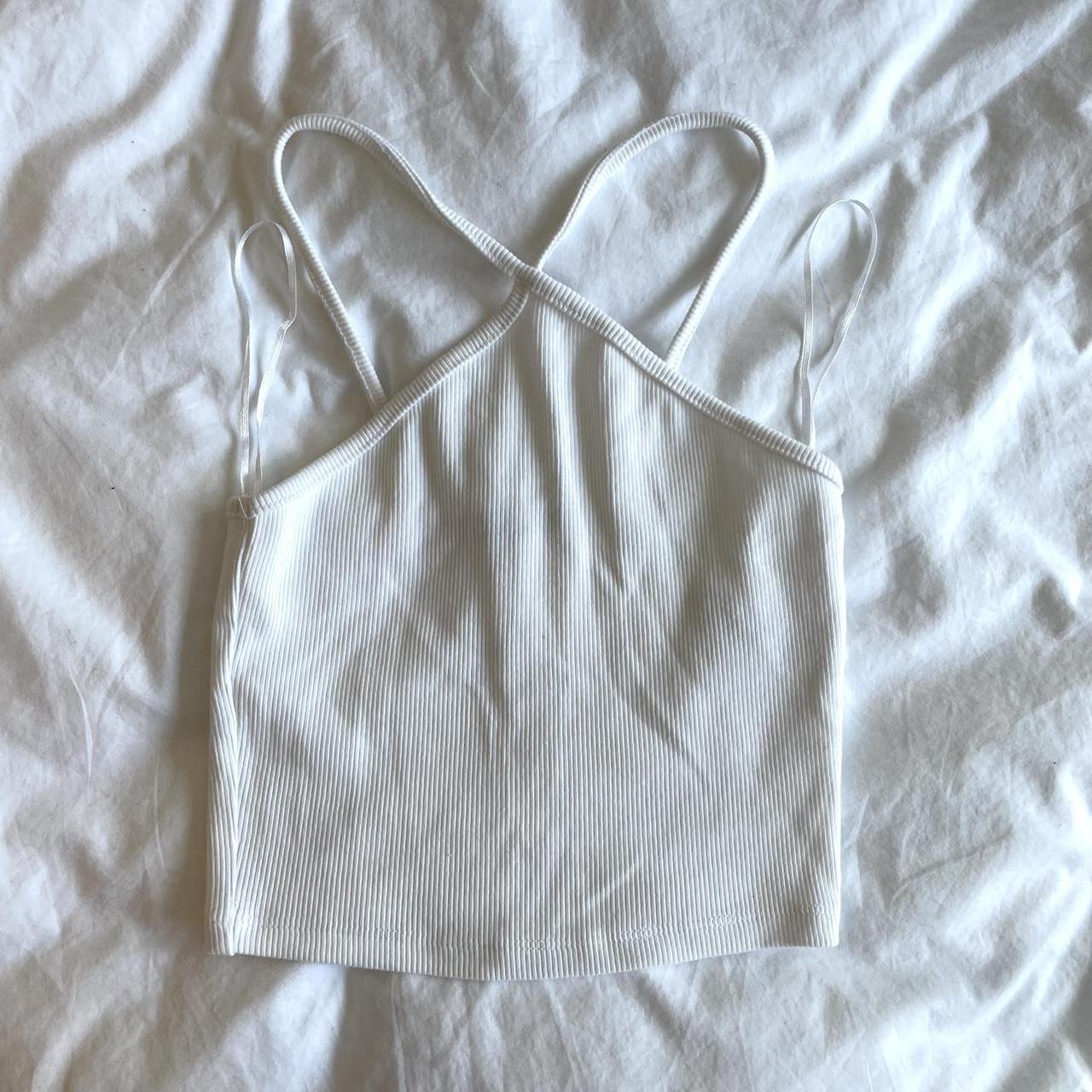 zara ribbed cross neck tank top brand new without... Depop