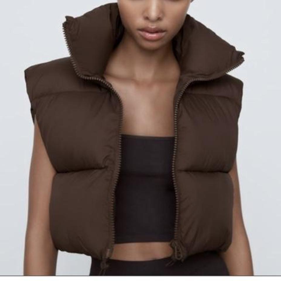 cropped gilet zara