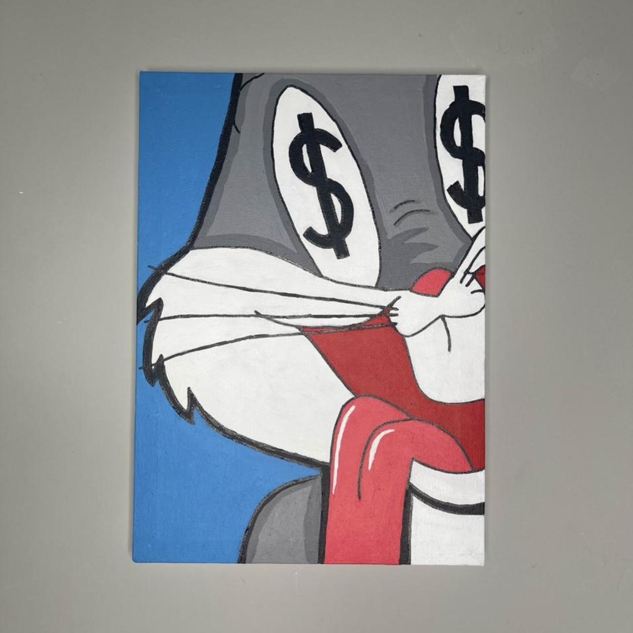 Bugs Bunny Acrylic canvas painting 🎨 • Canvas size... - Depop