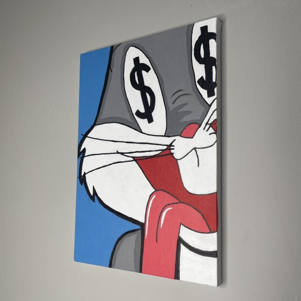 Bugs Bunny Acrylic canvas painting 🎨 • Canvas size... - Depop