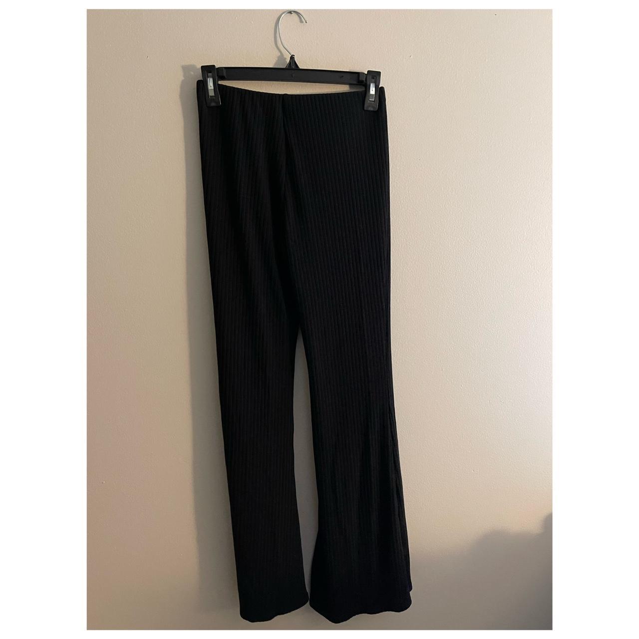 Flare ribbed pants brand new with tags size petite... - Depop