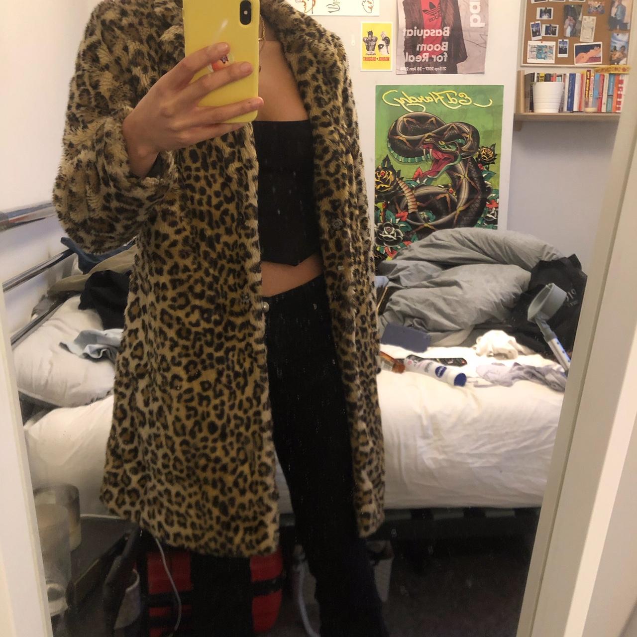 F&f leopard print on sale coat