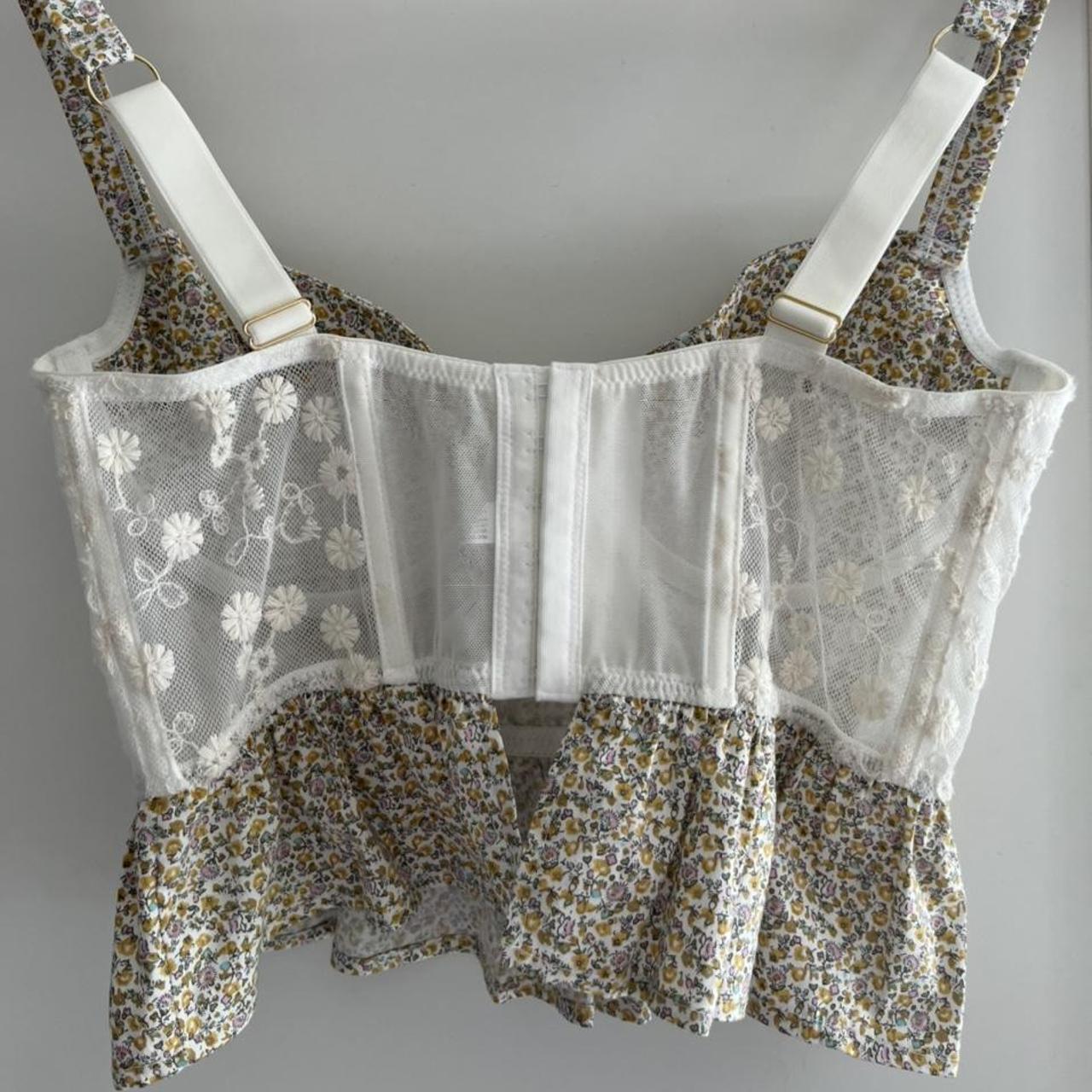 Urban Outfitters Floral bustier/corset top Hardly... Depop