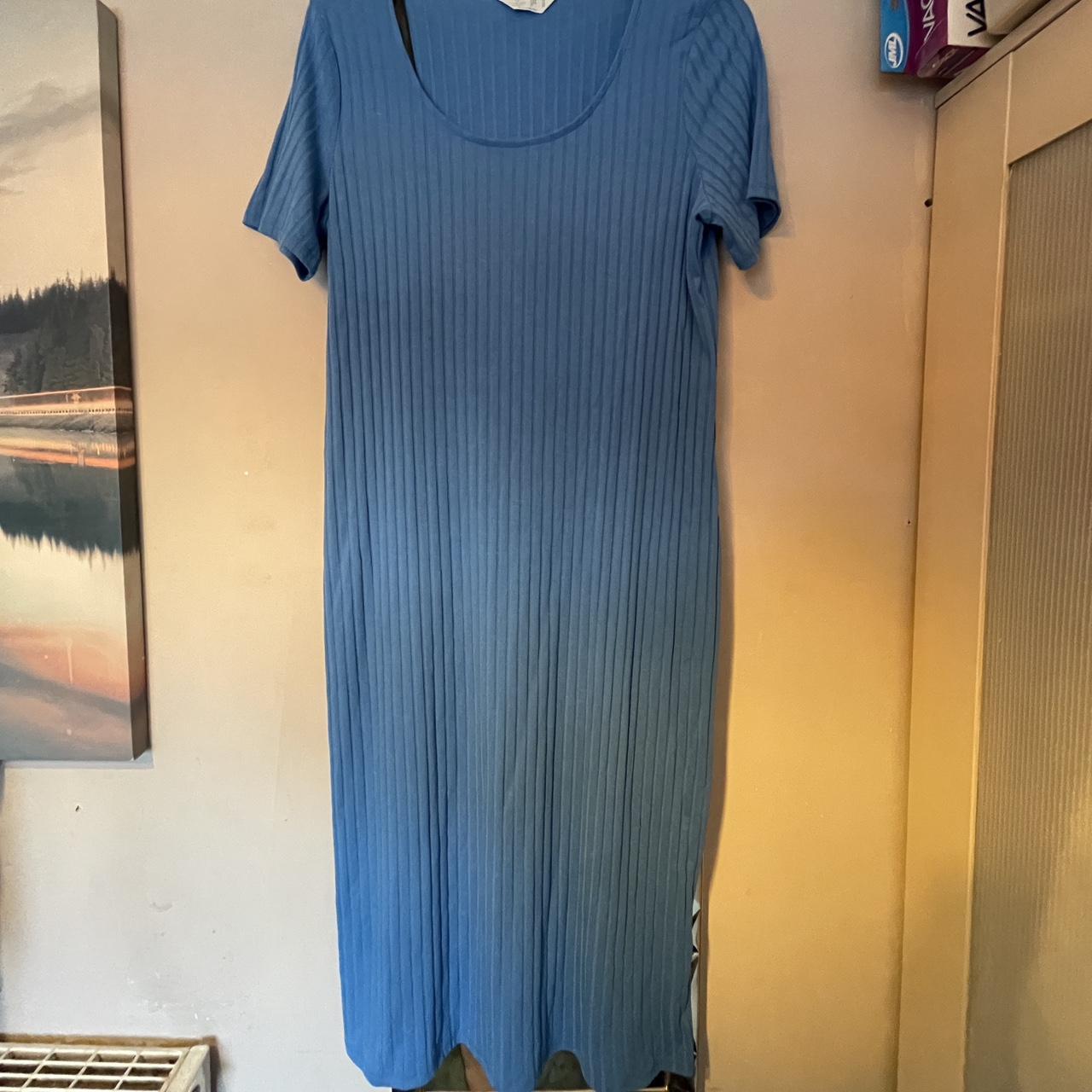 Primark blue body con dress in size 20 worn once for... - Depop