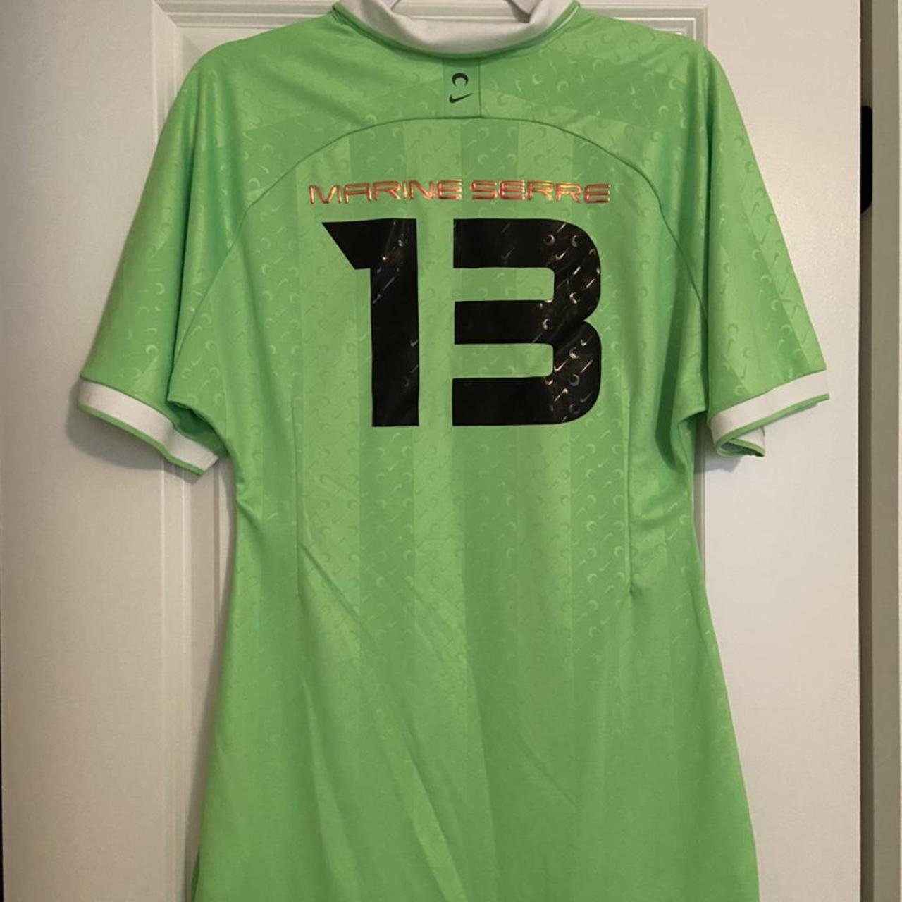 Marine serre x Nike green t-shirt | Depop