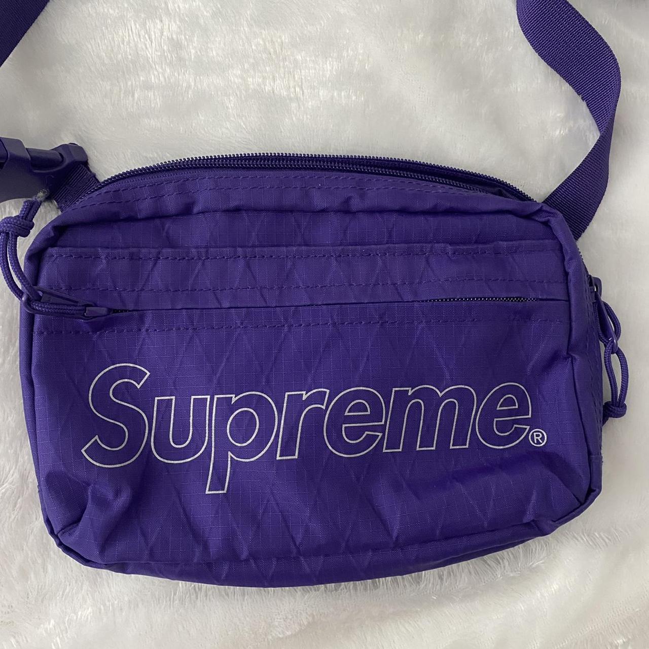 supreme purple shoulder bag