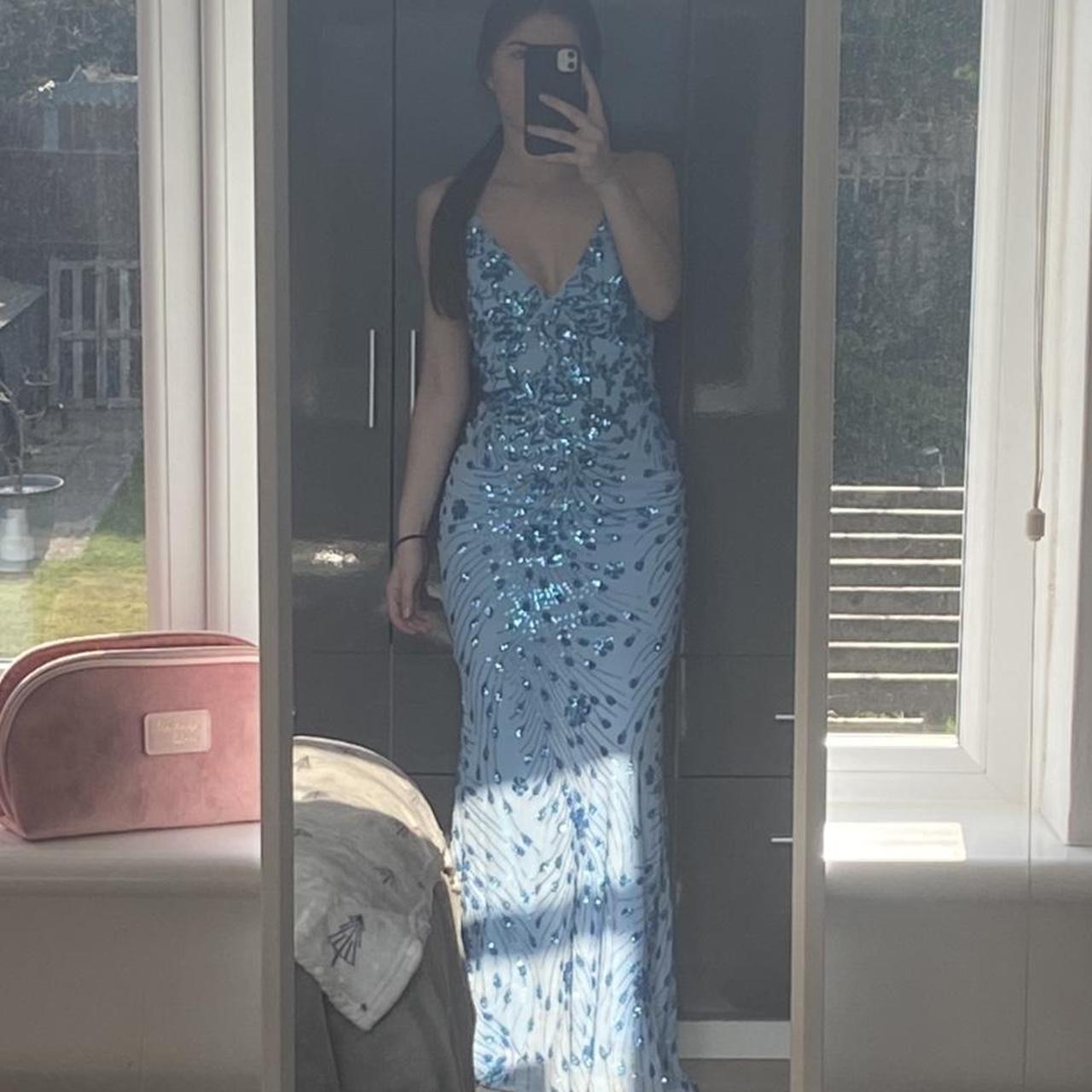 baby blue prom dress brand new never worn. Depop