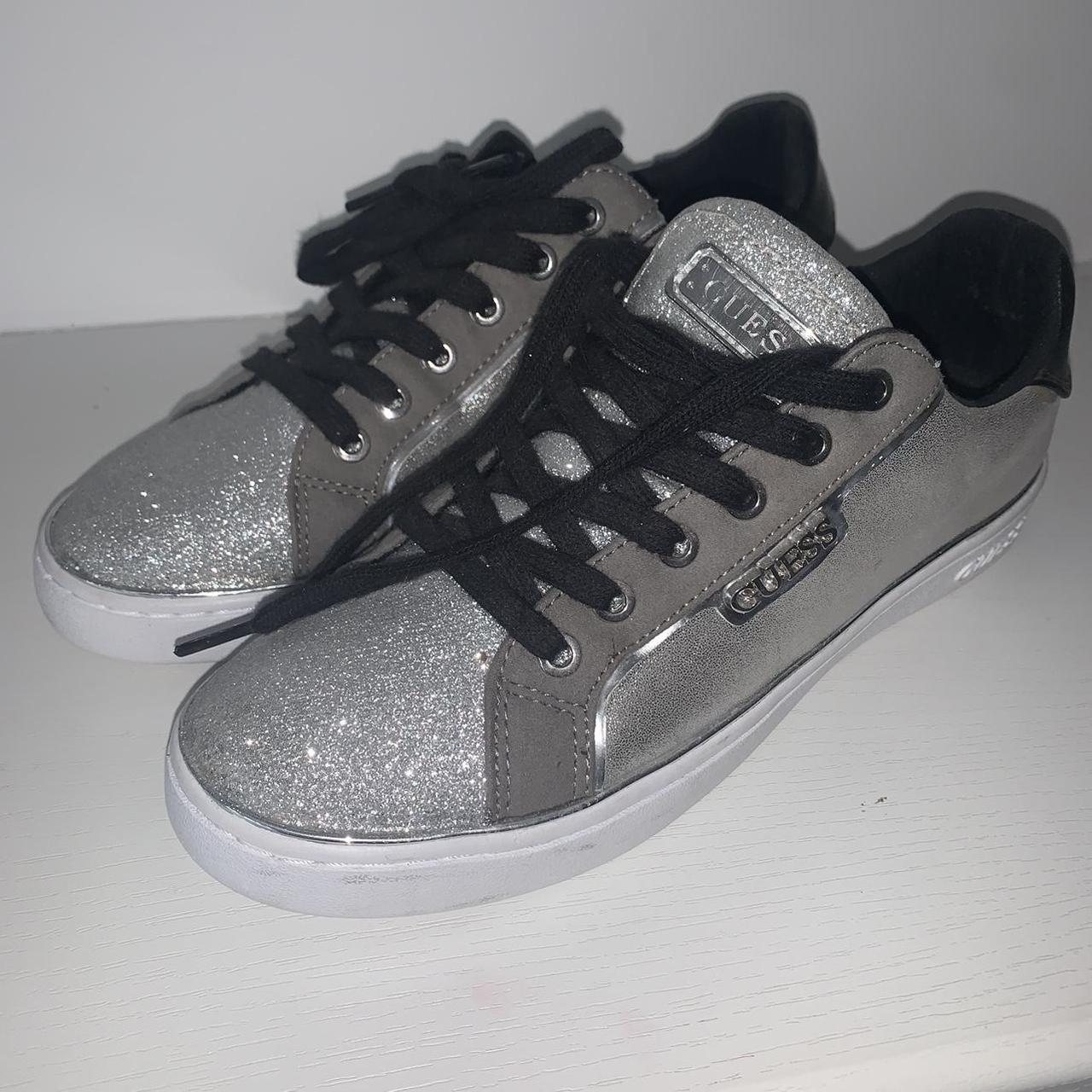guess silver trainers