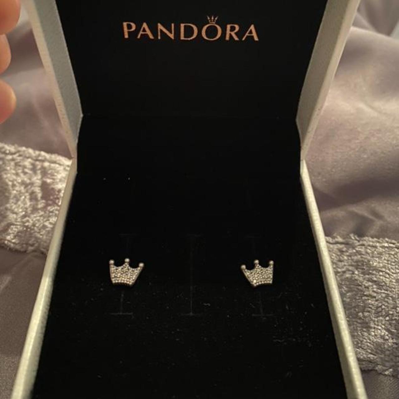 PANDORA Tiara Wishbone Pandora Rose Stud Earrings - 288274CZ - Walmart.com